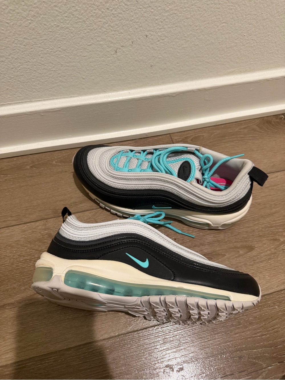 Nike Women's Air Max 97 Sneakers - Black, White, Turquoise